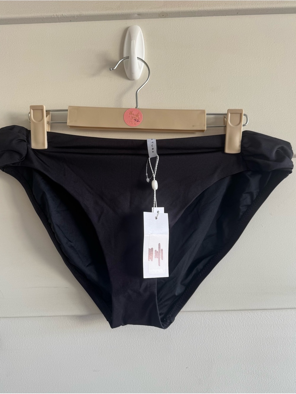 NWT Trina Turk Black Bikini Swimsuit Bottoms Sz 14
